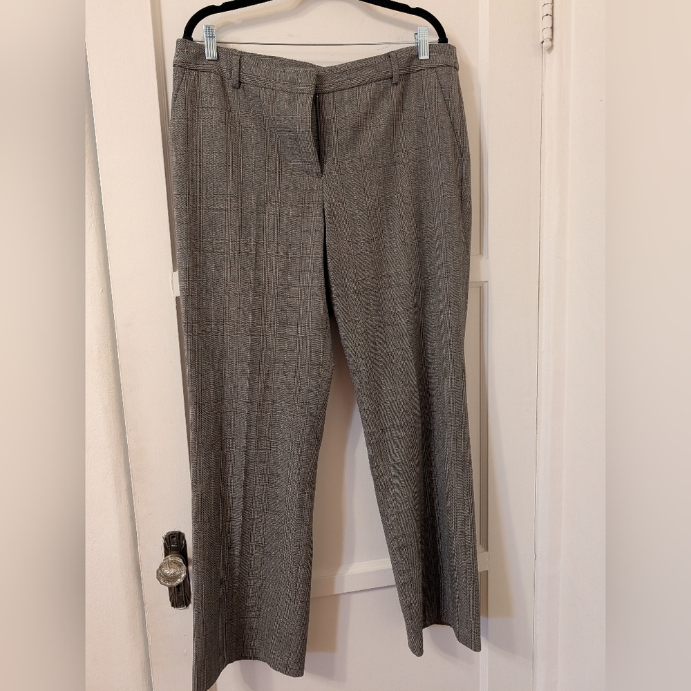 Dalia Collection Brown Plaid Trousers